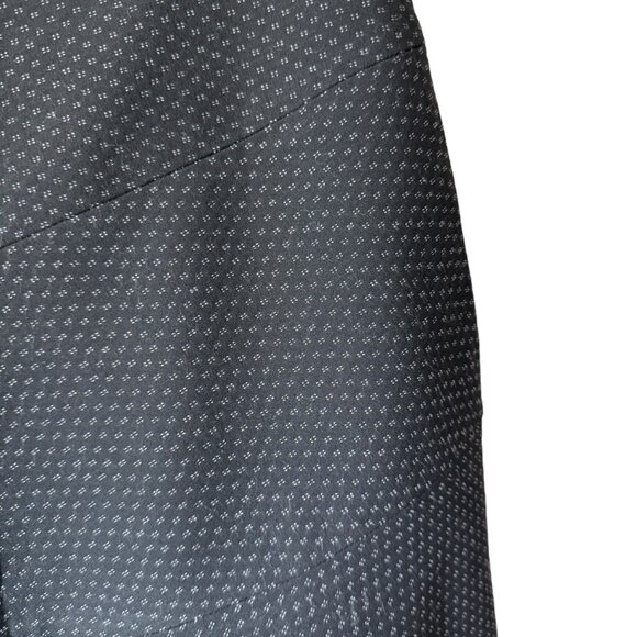 Anthropologie Elevenses Navy Geometric Patterned Skirt Lined Lace Trim Romantic - Picture 8 of 13